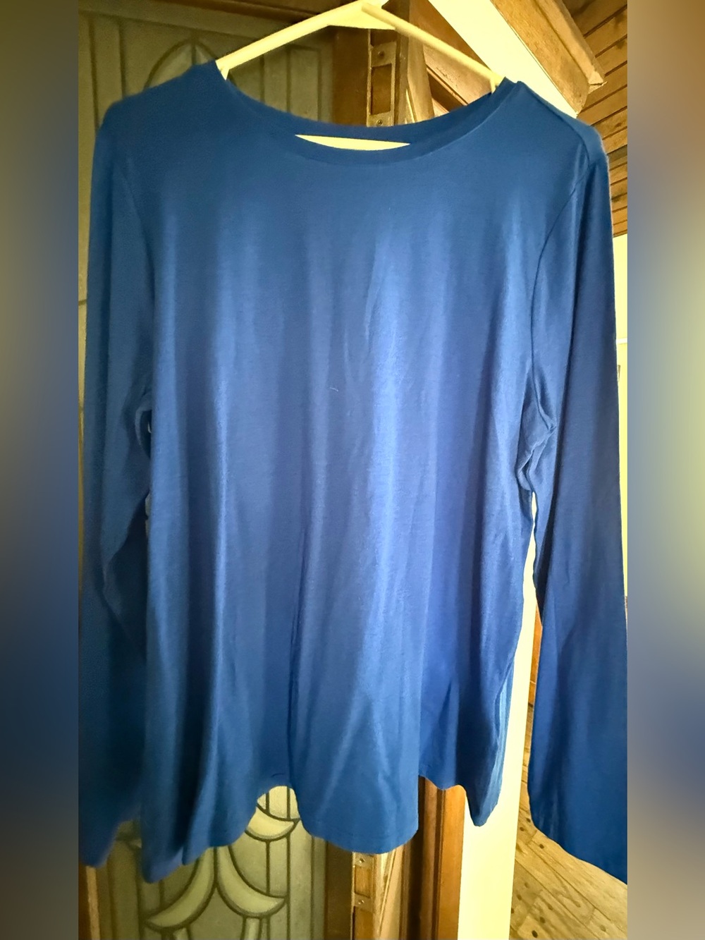NWT Style & Co LS Blue Top. L